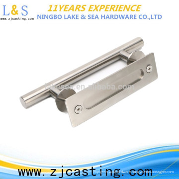 stainless steel wooden door and interior door handle